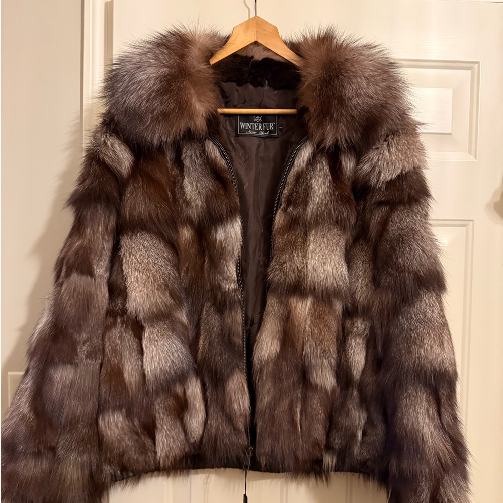 Women's Brown Fox Fur Coat